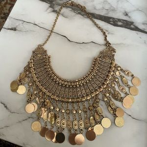 Aldo gold coin statement necklace